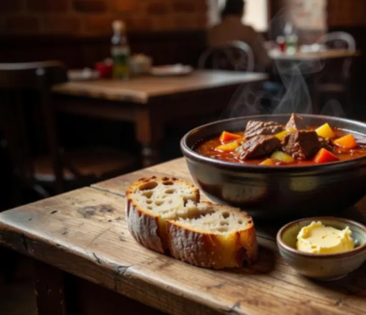 Wood-fired main course dishes served on rustic tabletops at Ligetoria.